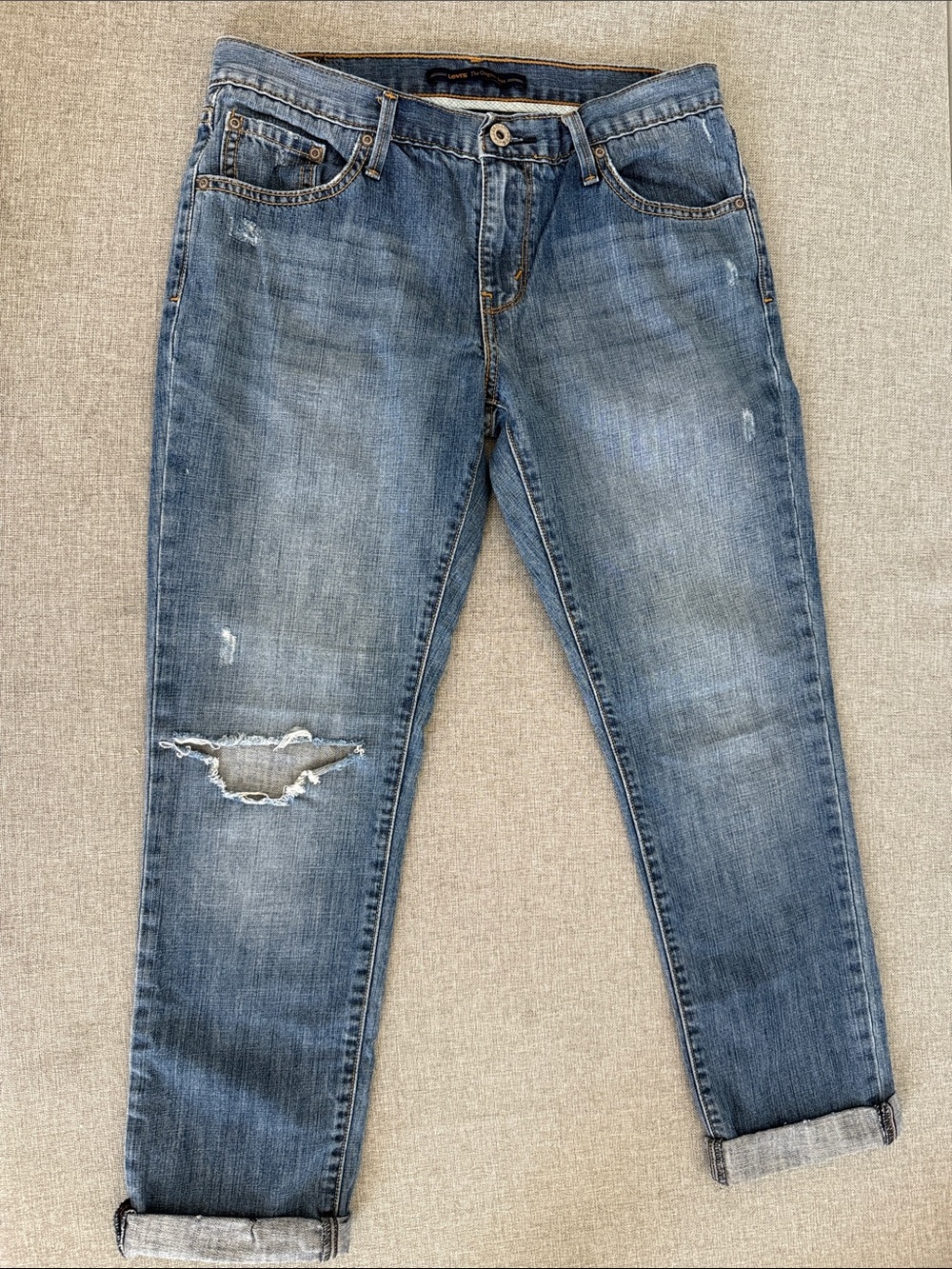 Levi's Slim Distressed boyfriend Blue Jeans